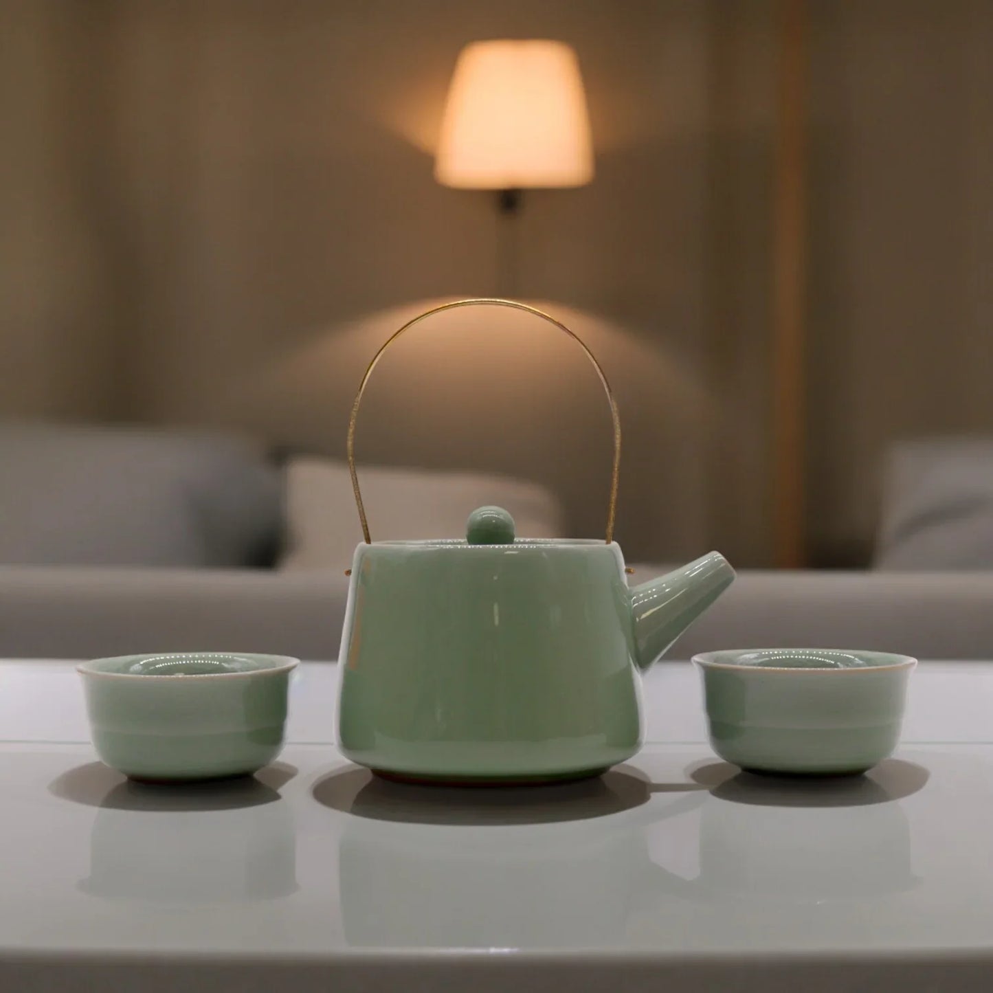 Set de Tetera - Verde - Tetera & Dos Tazas - La Tienda del Té