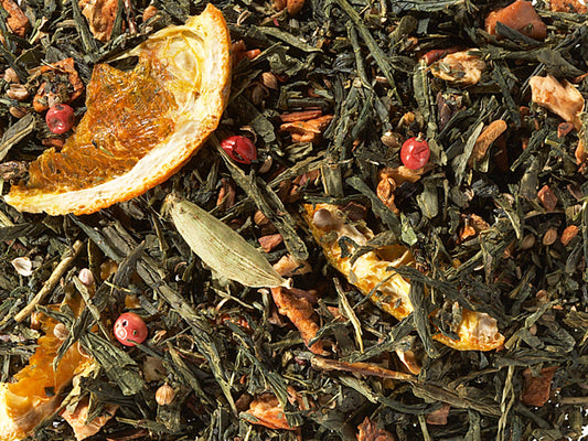 Té verde Galleta Naranja