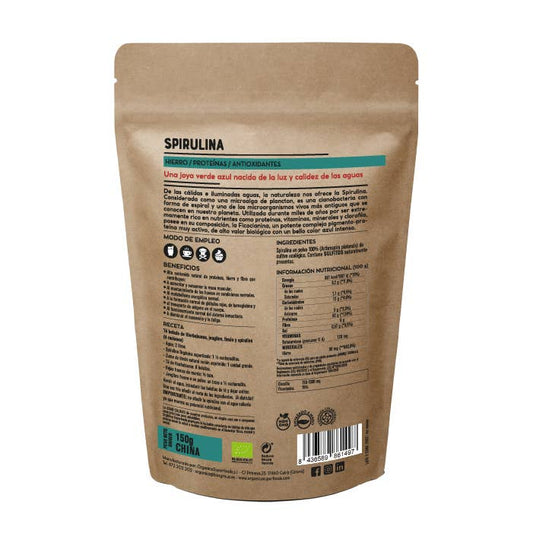 Pó de spirulina biológica