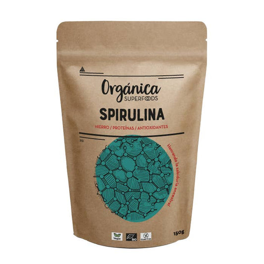 Pó de spirulina biológica